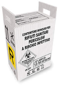 contenitore 22 litri per rifiuti sanitari pericolosi in polipropilene