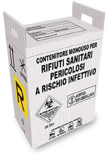 contenitore 44 litri per rifiuti sanitari pericolosi in polipropilene