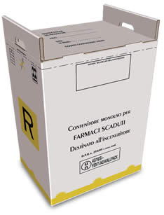contenitore 60 litri per farmaci scaduti in cartone contenitore 60 litri per farmaci scaduti in cartone