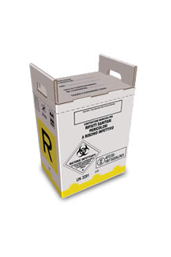 Containers for hazardous medical wastes in plasticized cardboard - Gruppo  Allpack srl